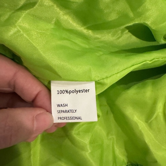 70f/21c cropped lime green textured blazer double breasted tweed - Picture 6 of 9